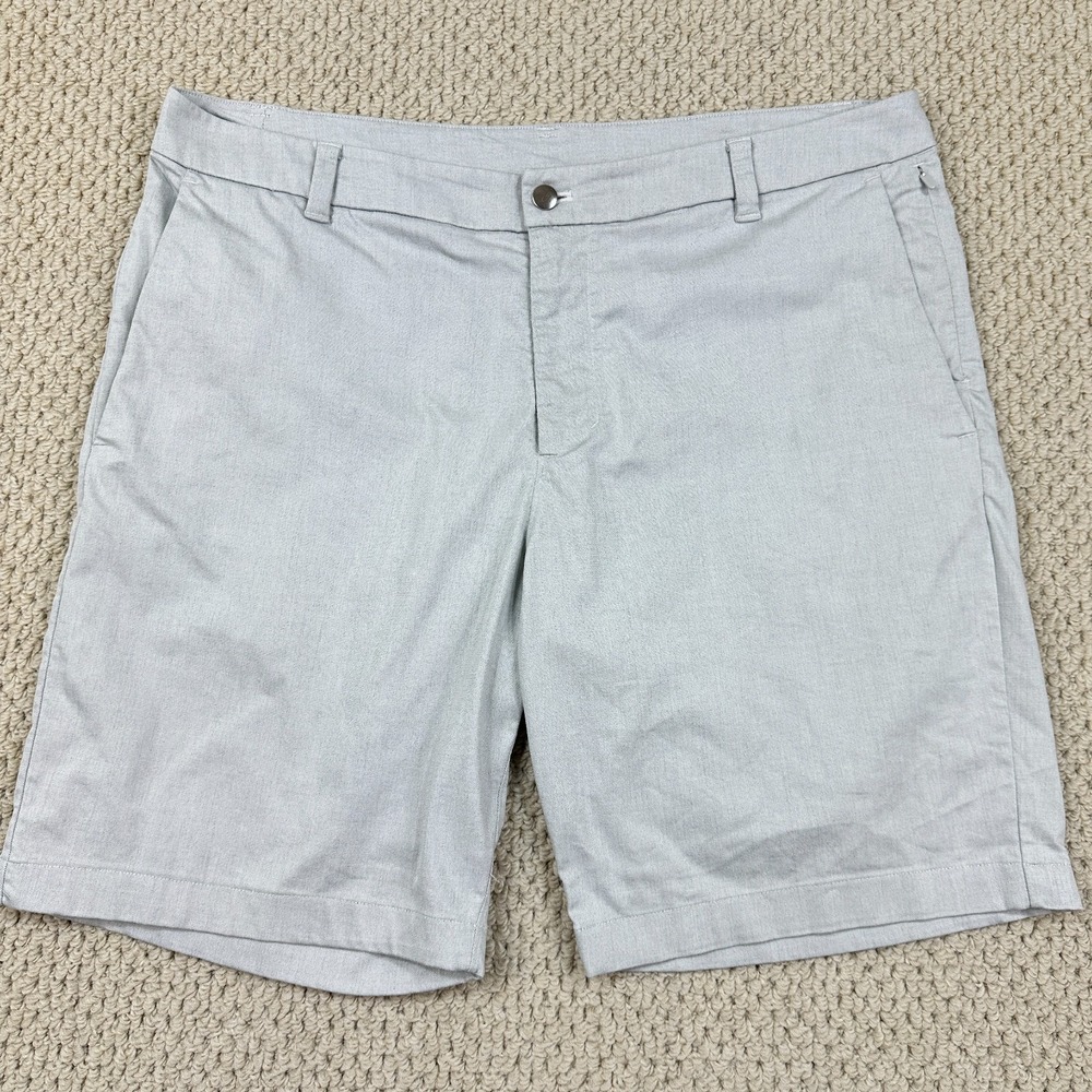 Lululemon Shorts Mens 38 Gray Chambray Commission Chino Performance Stretch 9"